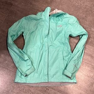 The North Face Mint Green Rain Jacket - Size Small